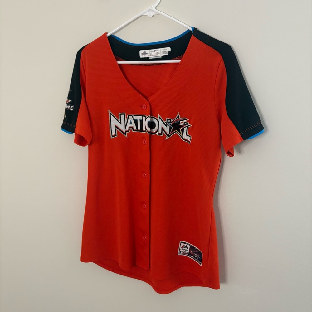 Majestic Orange and Black Kids Jersey Large All Star Game 2017 MLB EUC